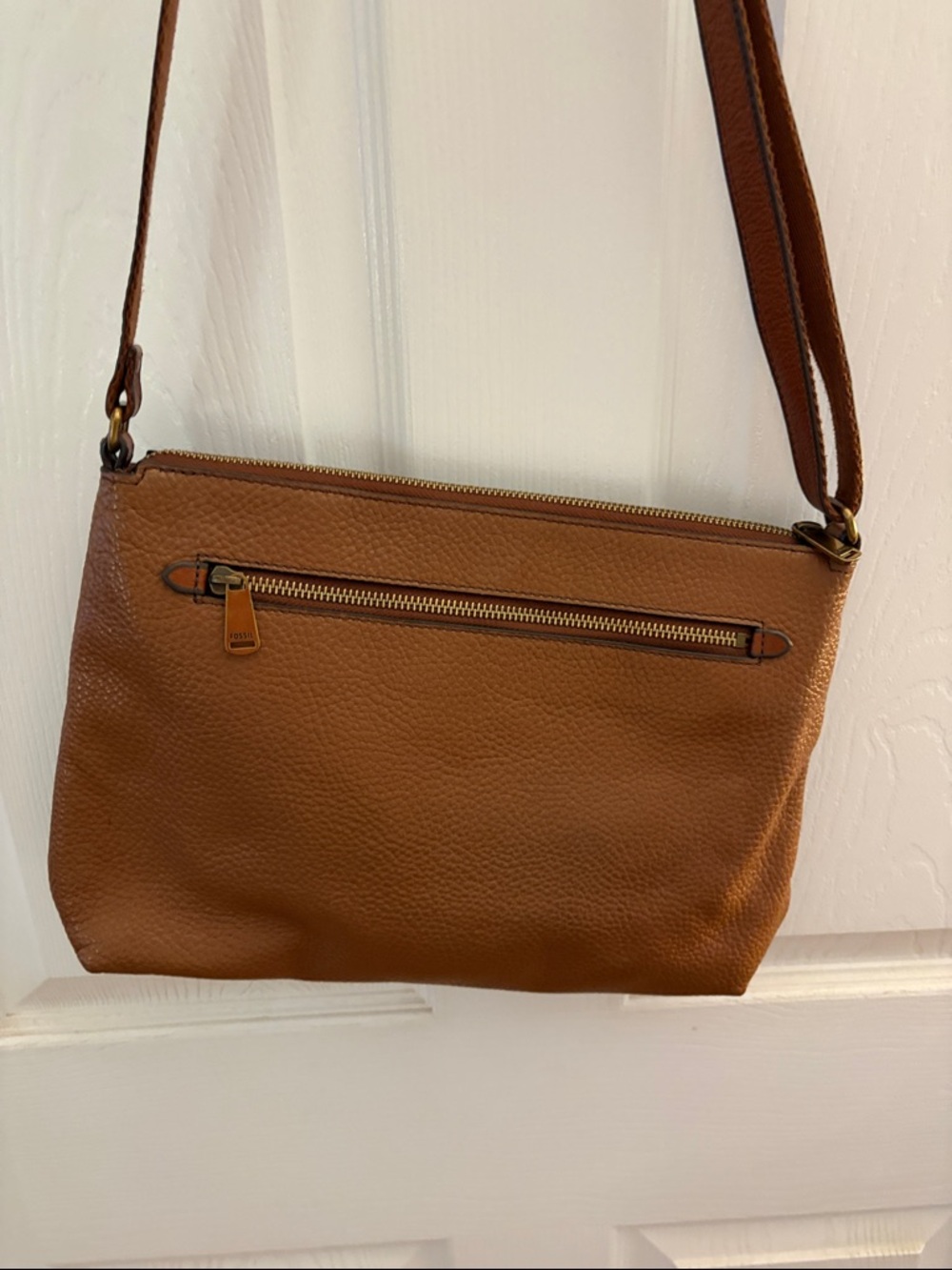 Fossil Brown Leather Crossbody Bag - Picture 4 of 5